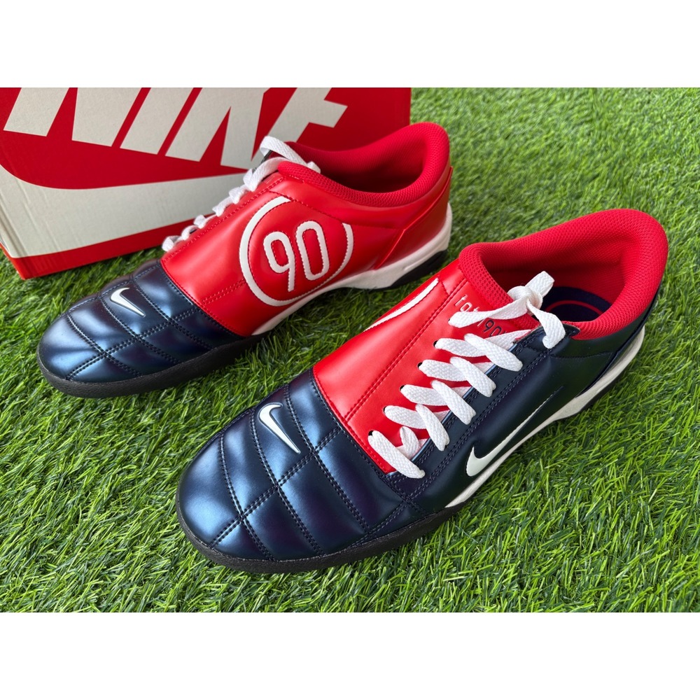 Nike Total 90 III Midnight Navy Red Indoor Soccer Shoes 117631-400 Mens 11.5 W13